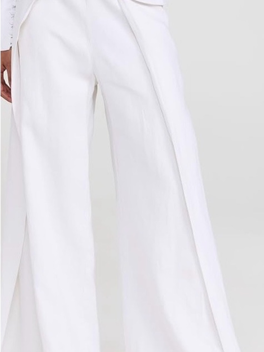 Mayle White Wide-Leg  Pants